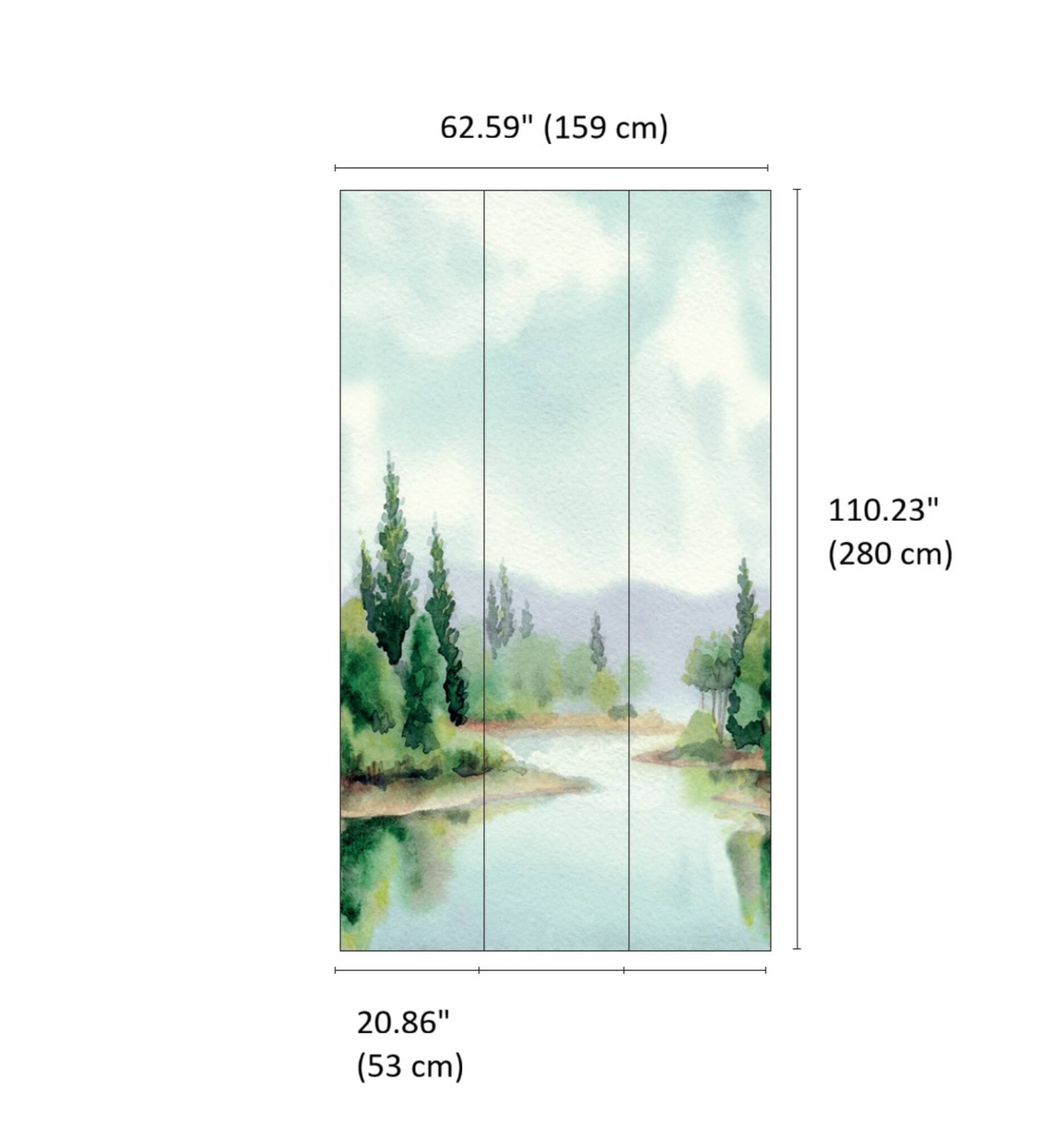 Designs Direct Serene River Wall Mural